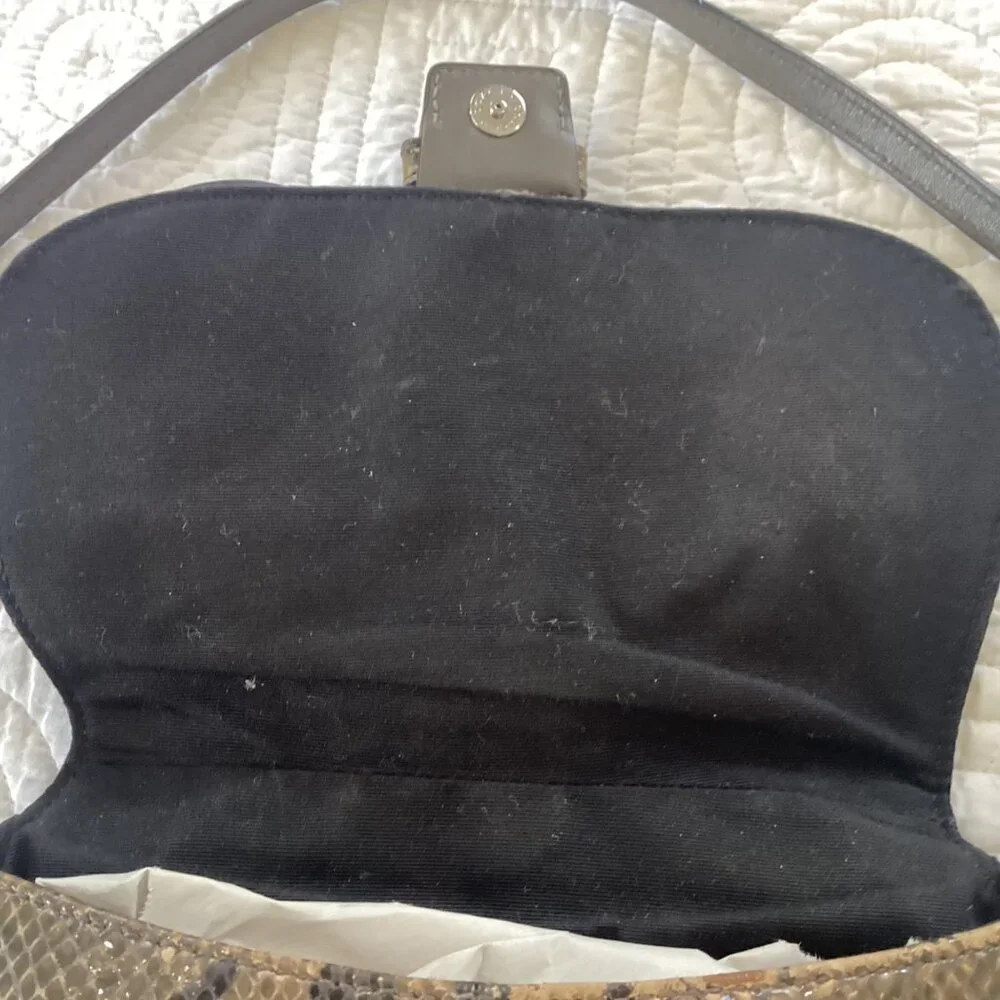 Vintage Coach Soho Snake Python Reptile Pattern Leather Crossbody Flap Bag - Picture 4 of 16